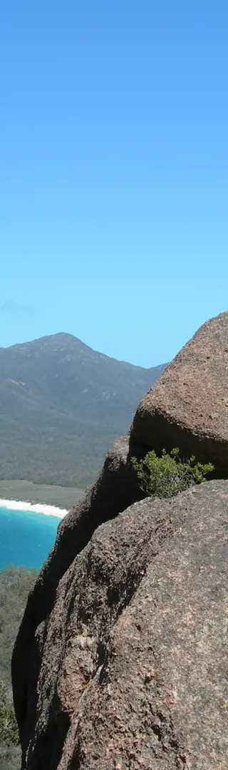 Aussicht auf die Wineglass Bay, Freycinet NP